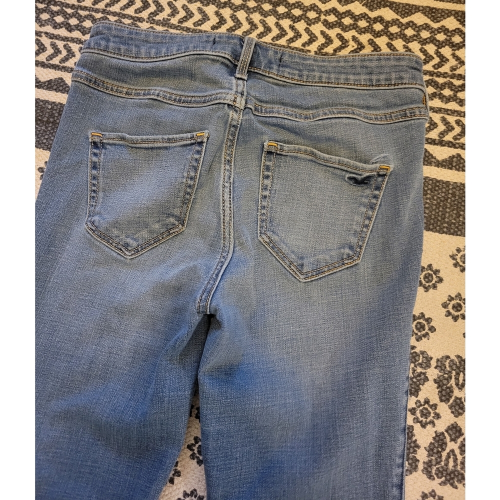 Womens Hollister Crop High rise jeans/jeggings size 5 medium wash - Picture 2 of 5